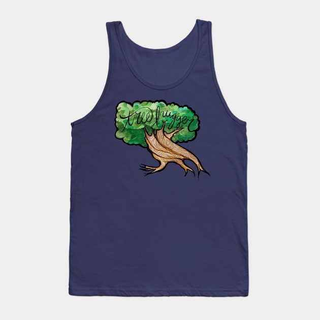 Tree Hugger Swirly Tree Bark Tank Top by bubbsnugg